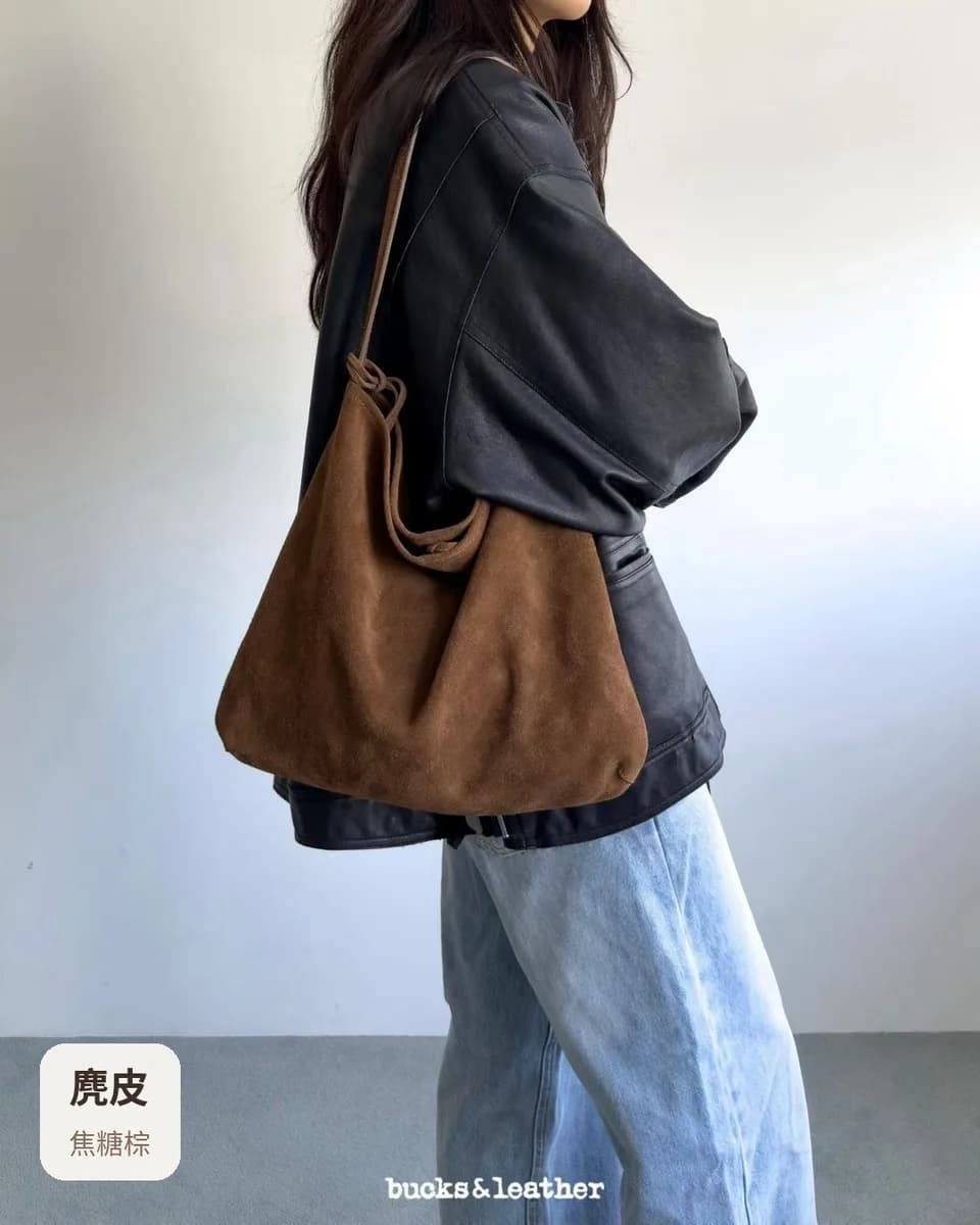 韓國 軟皮歐布包（附收納包） 7
